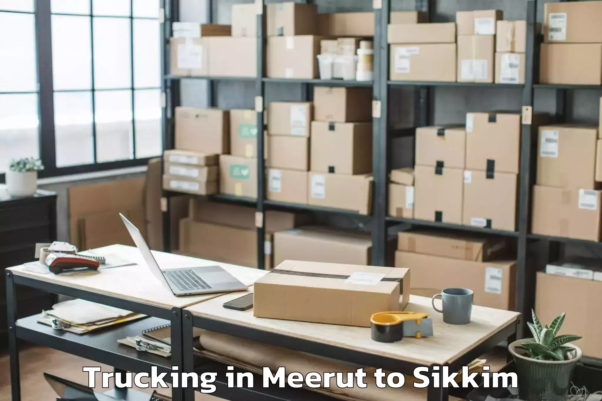 Quality Meerut to Mangan Trucking